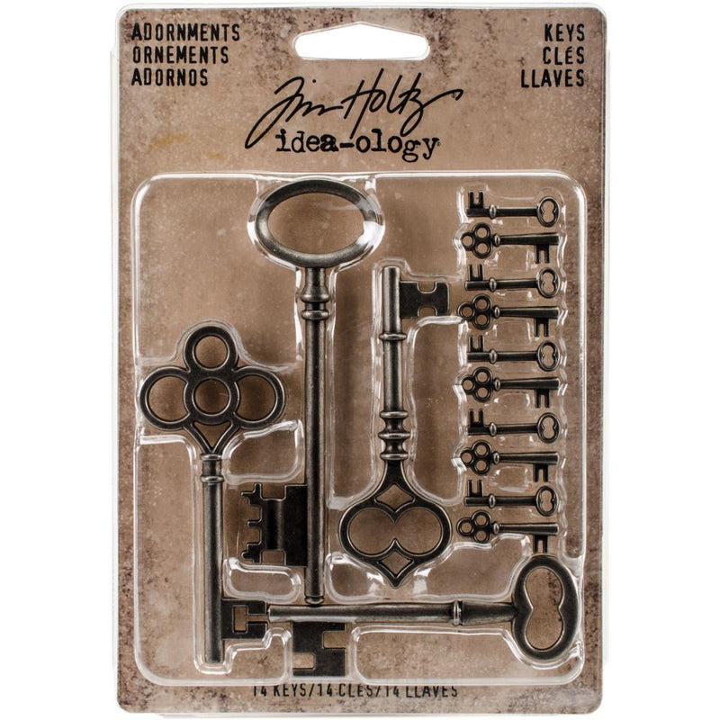 Tim Holtz Idea-ology - Adornments Keys 14Pc, TH93321