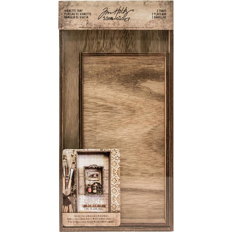 Tim Holtz Idea-Ology Wooden Vignette Trays 2Pc, TH93568