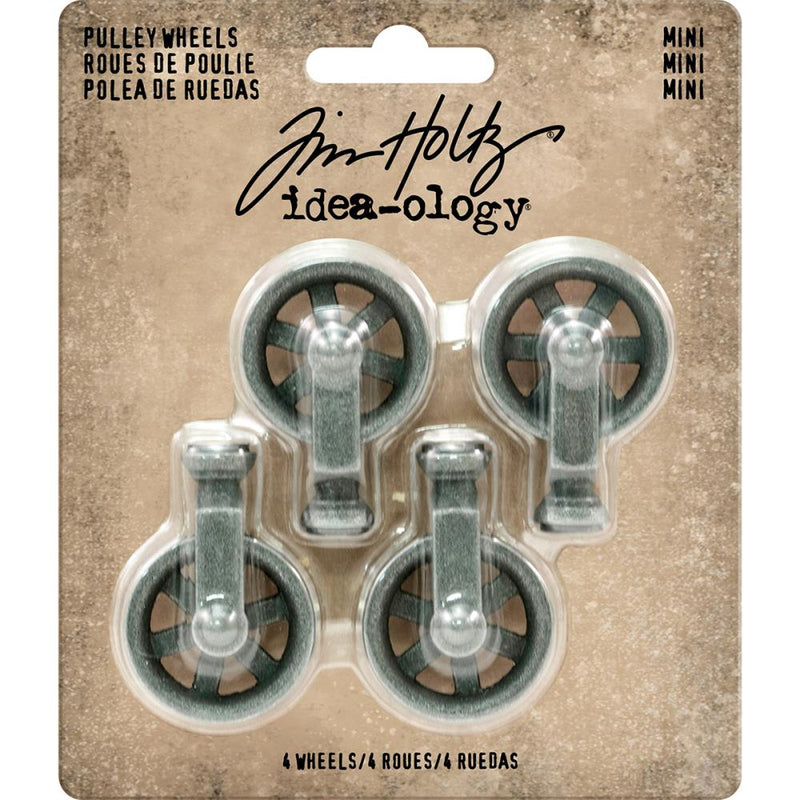 Tim Holtz Idea-ology - Mini Pulley Wheels 4Pc, TH93580