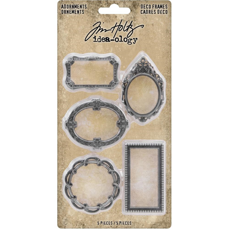 Tim Holtz Idea-ology - Adornments Deco Frames,5Pc, TH93792