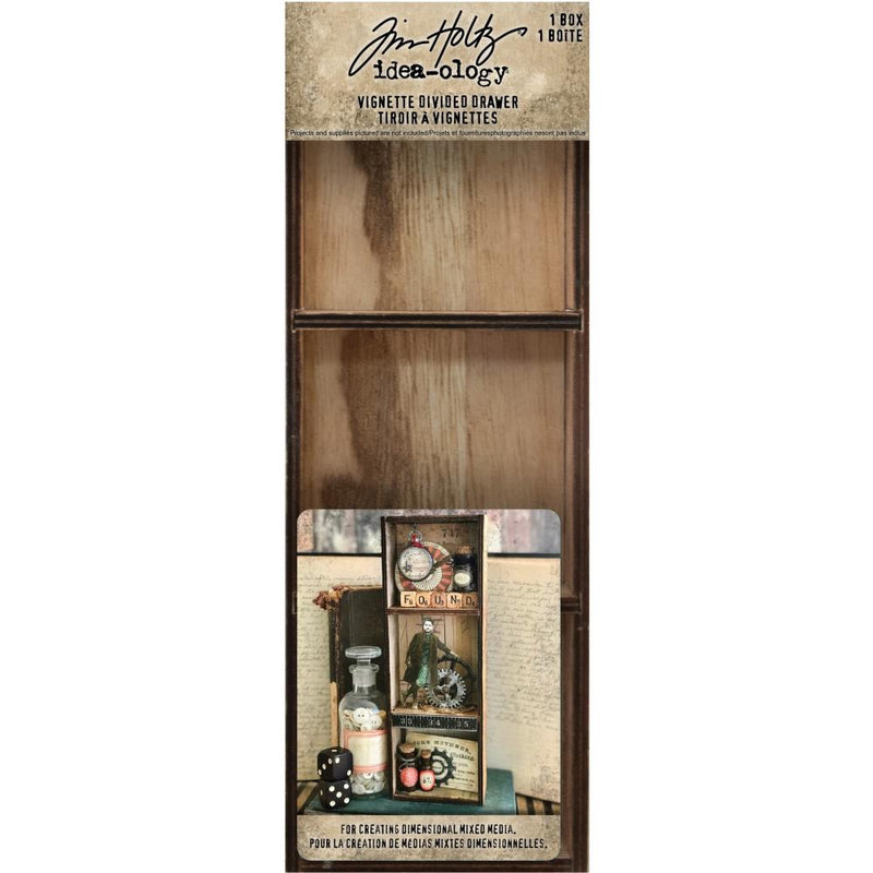 Tim Holtz Idea-ology Vignette - Divided Drawer 3.5x10, TH93793