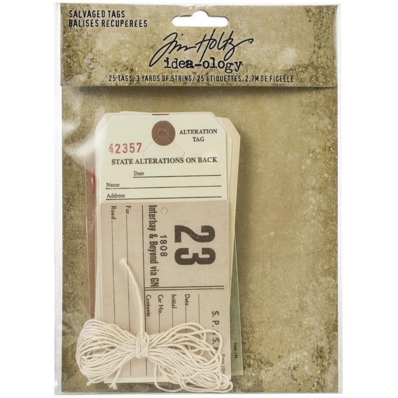 Tim Holtz Idea-ology - Salvaged Tags, 25Pc, TH94048