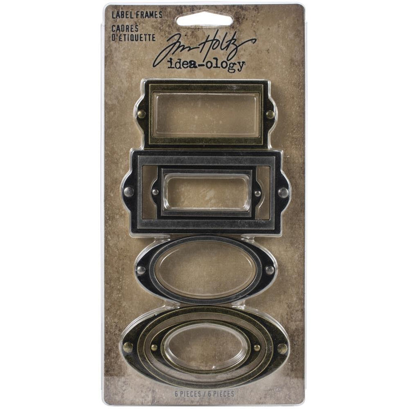 Tim Holtz Idea-Ology label Frames 6Pc, TH94052