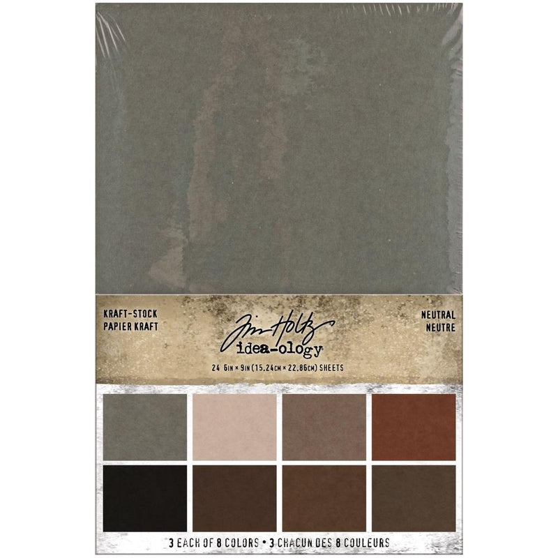 Tim Holtz Idea-ology Neutral Kraft-Stock Pack, 6x9 - 24Pc, TH94111