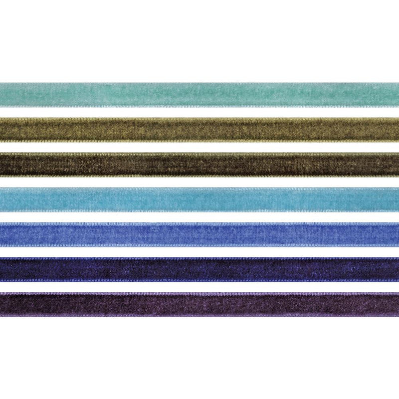 Tim Holtz Idea-ology Cool Velvet Trims 7Pc, TH94113