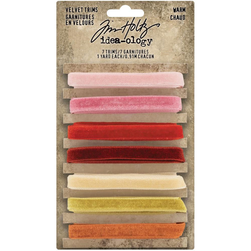 Tim Holtz Idea-ology Warm  Velvet Trims 7Pc, TH94115