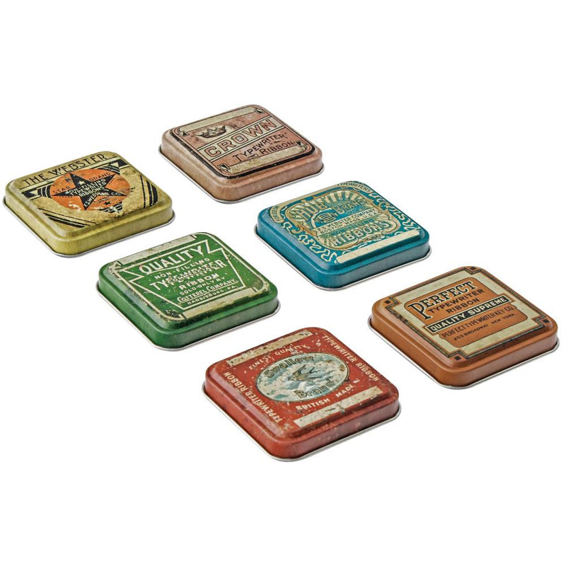 Tim Holtz Idea-ology Tin Tops 6Pc, TH94128