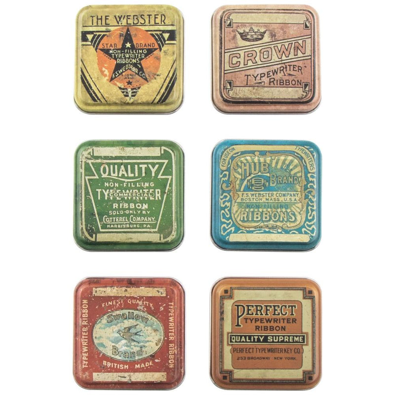 Tim Holtz Idea-ology Tin Tops 6Pc, TH94128