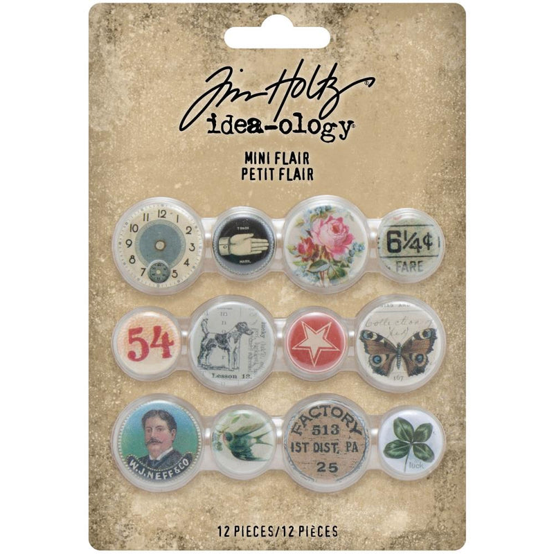 Tim Holtz Idea-ology Mini Flair 12Pc, TH94129