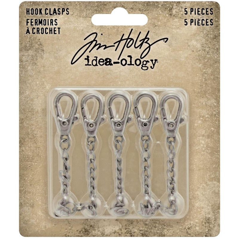 Tim Holtz Idea-ology Hook Clasps 5Pc, TH94133