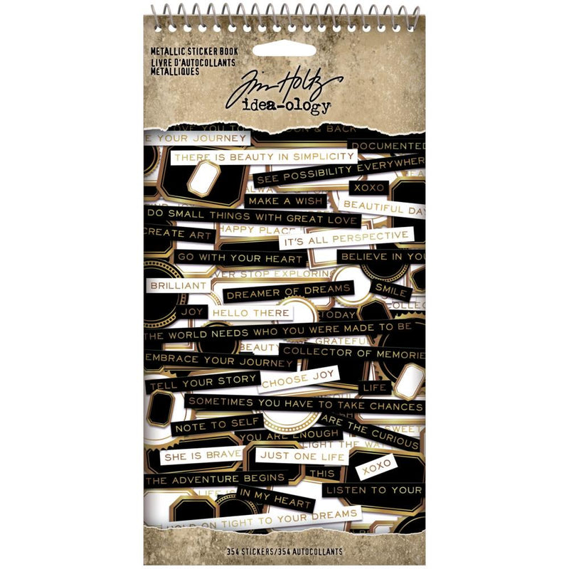 Tim Holtz Idea-ology Spiral Bound Sticker Book 4.5"X8.5", TH94134