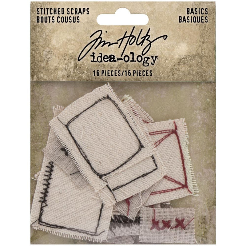 Tim Holtz Idea-Ology Stitched Scraps 16Pc, TH94138