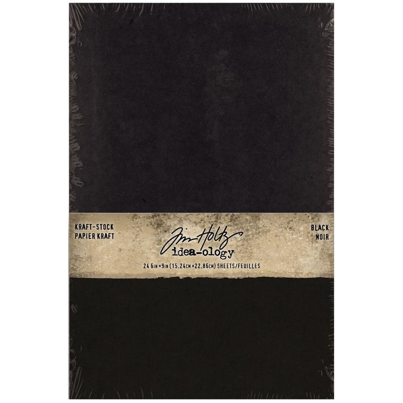 Tim Holtz Idea-ology - Black Kraft-Stock Pack, 6x9 - 24Pc, TH94145