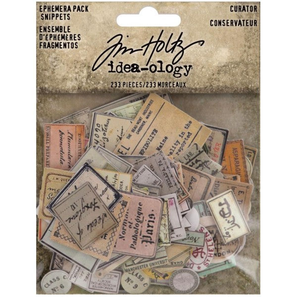 Tim Holtz Idea-ology Ephemera Snippets 233Pc - Curator, TH94152