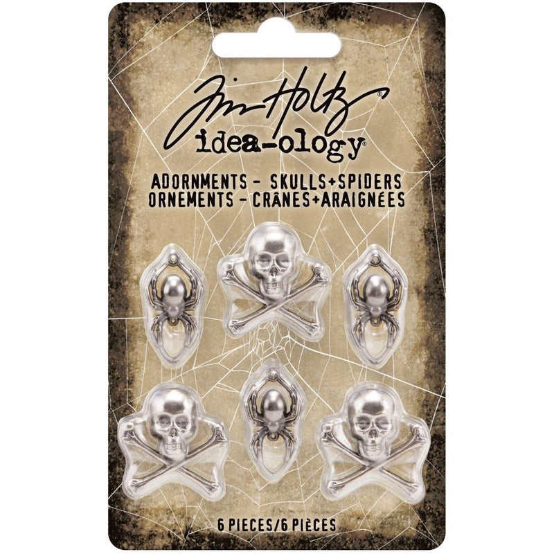 Tim Holtz Idea-ology Adornments - Skulls & Spiders, TH94161 2021 Retired