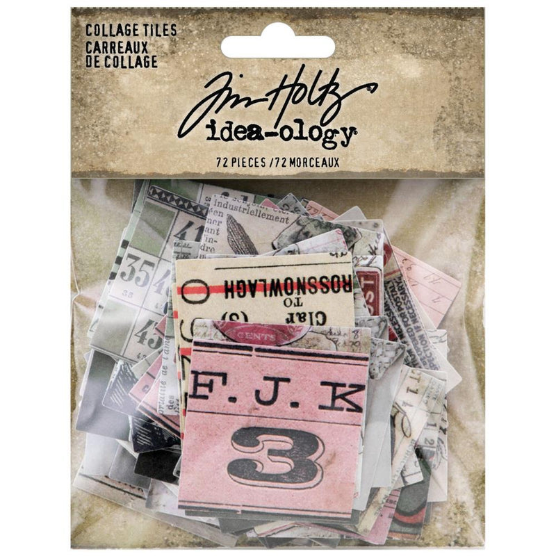 Tim Holtz Idea-ology - Collage Tiles 72Pc, TH94217