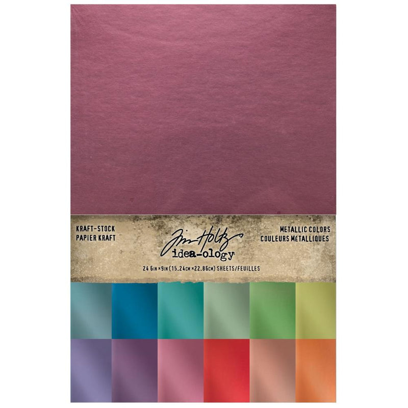 Tim Holtz Idea-ology Kraft-Stock Pack 6x9 - Metallic Colors, TH94228