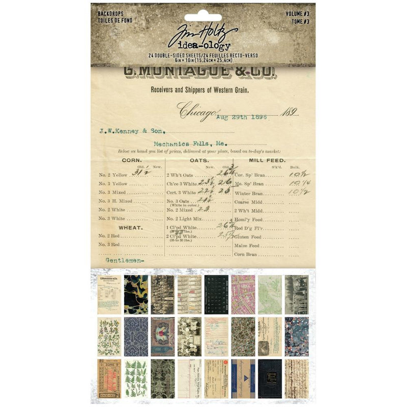 Tim Holtz Idea-ology Backdrops DS Cardstock - Volume