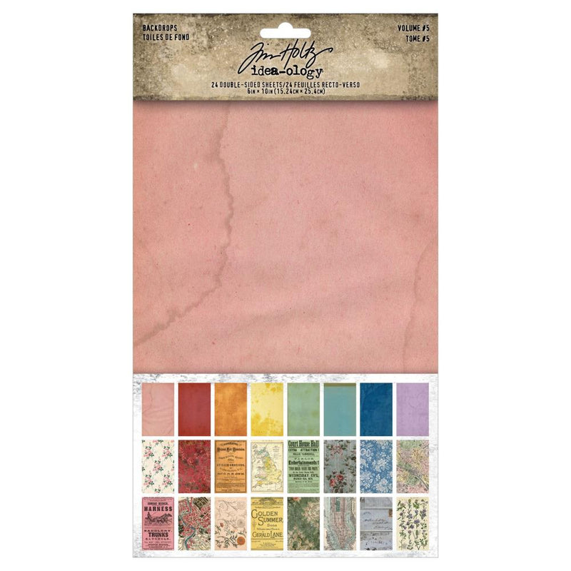 Tim Holtz Idea-ology Backdrops DS Cardstock - Volume