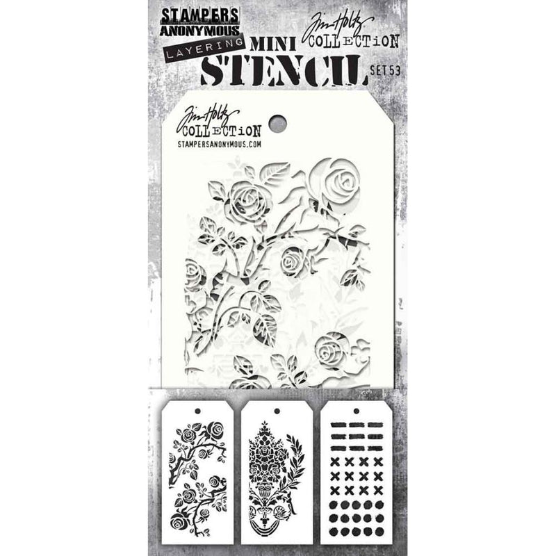 Stampers Anonymous Mini Layering Stencil Set 3Pc - Set