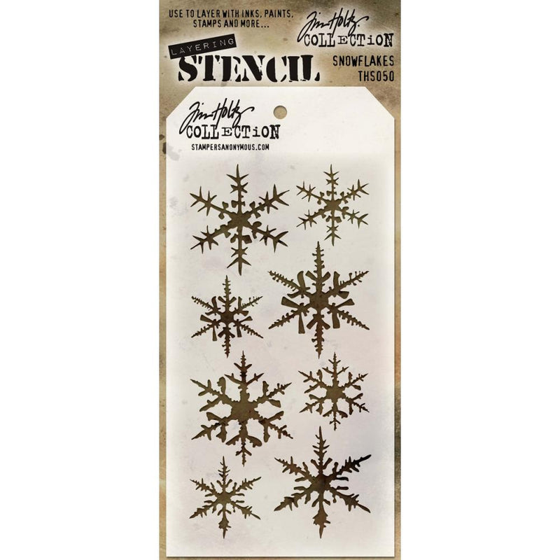 Tim Holtz Layering Stencil - Snowflakes, THS050