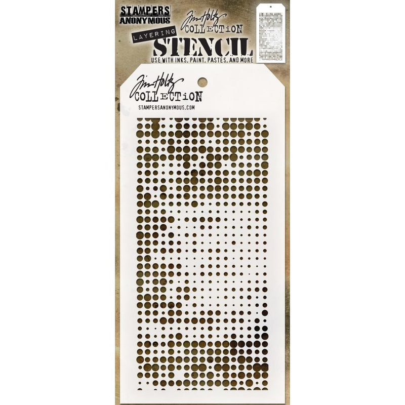 Stampers Anonymous Layering Stencil - Halftone, THS144 Designer: Tim Holtz