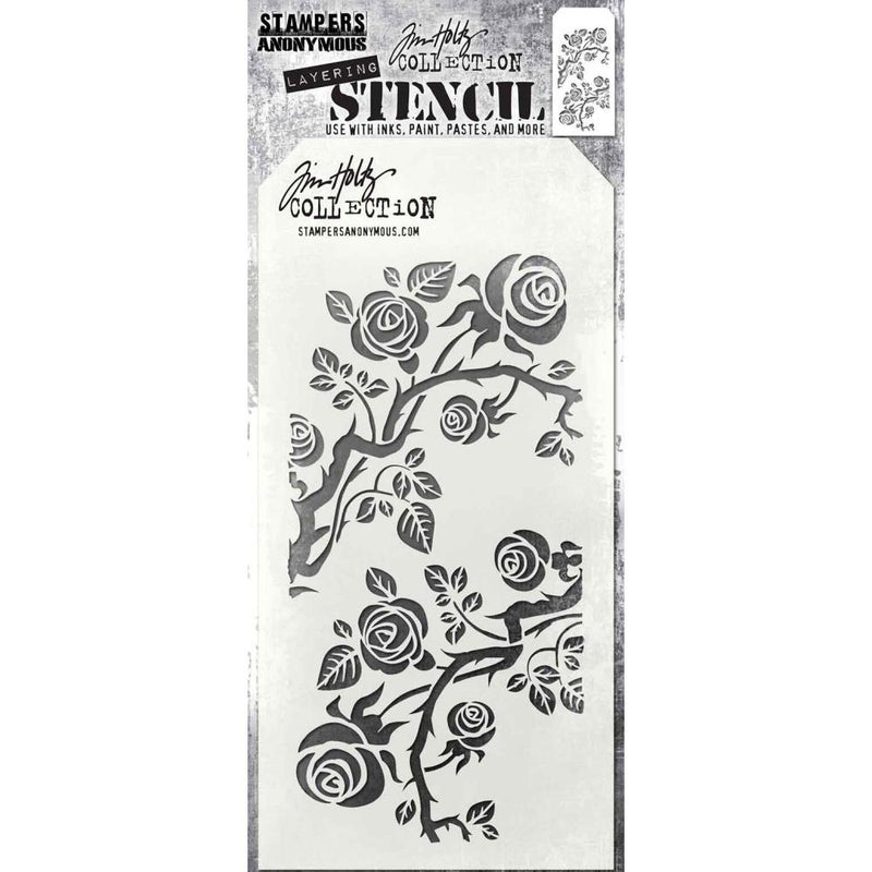 Stampers Anonymous - Tim Holtz Layering Stencil - Thorned, THS162