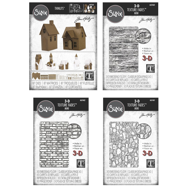 Sizzix Thinlits Village Collection Bundle, IWIAD3EF by Tim Holtz