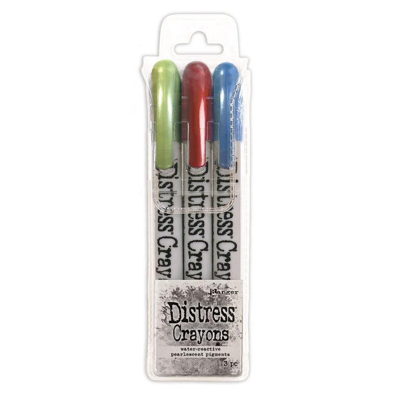 Tim Holtz Distress Holiday Pearl Crayons - Holiday Set