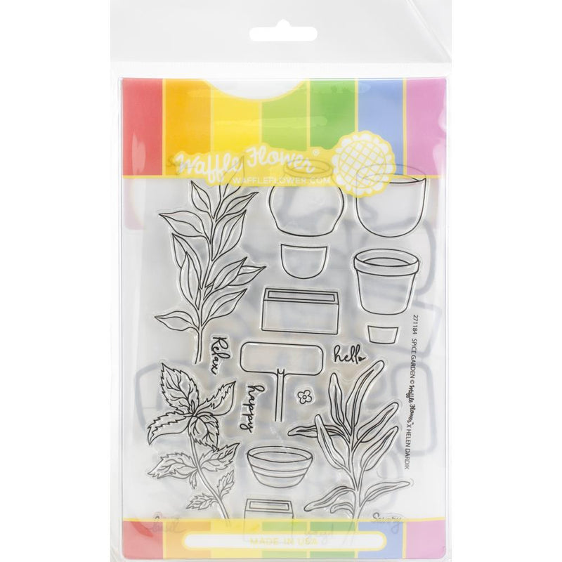 Waffle Flower Stamp & Die Combo - Spice Garden, WFC184 WAS $58.00