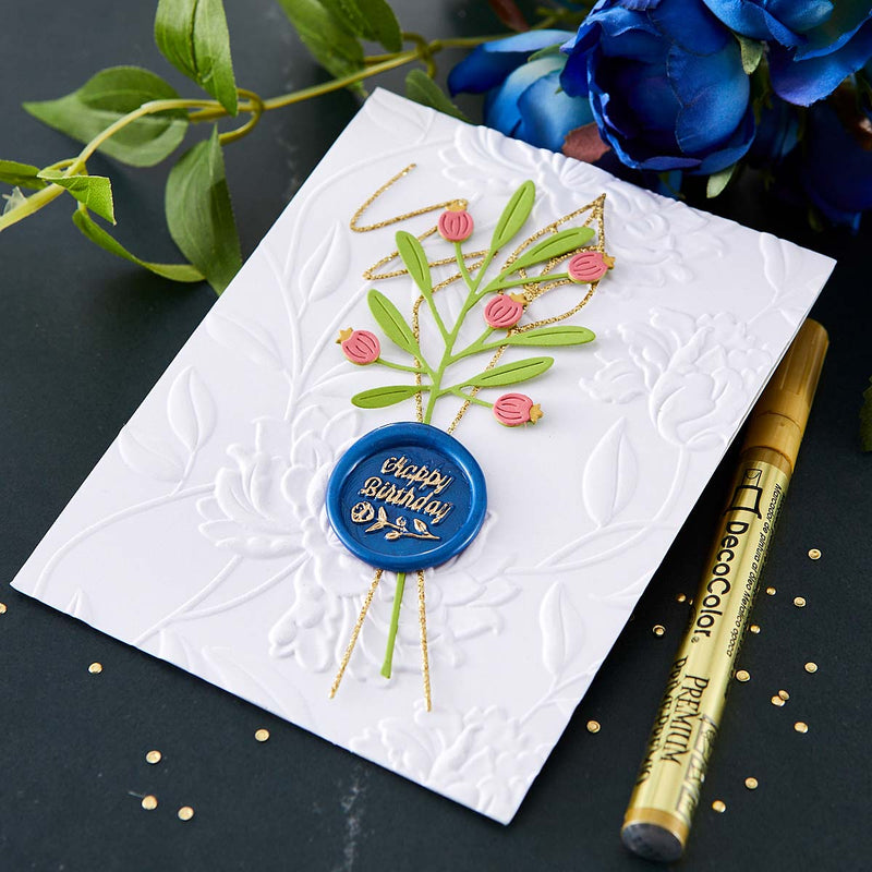 Spellbinders Brass Wax Seal with Handle -Sweet Happy Birthday, WS-016