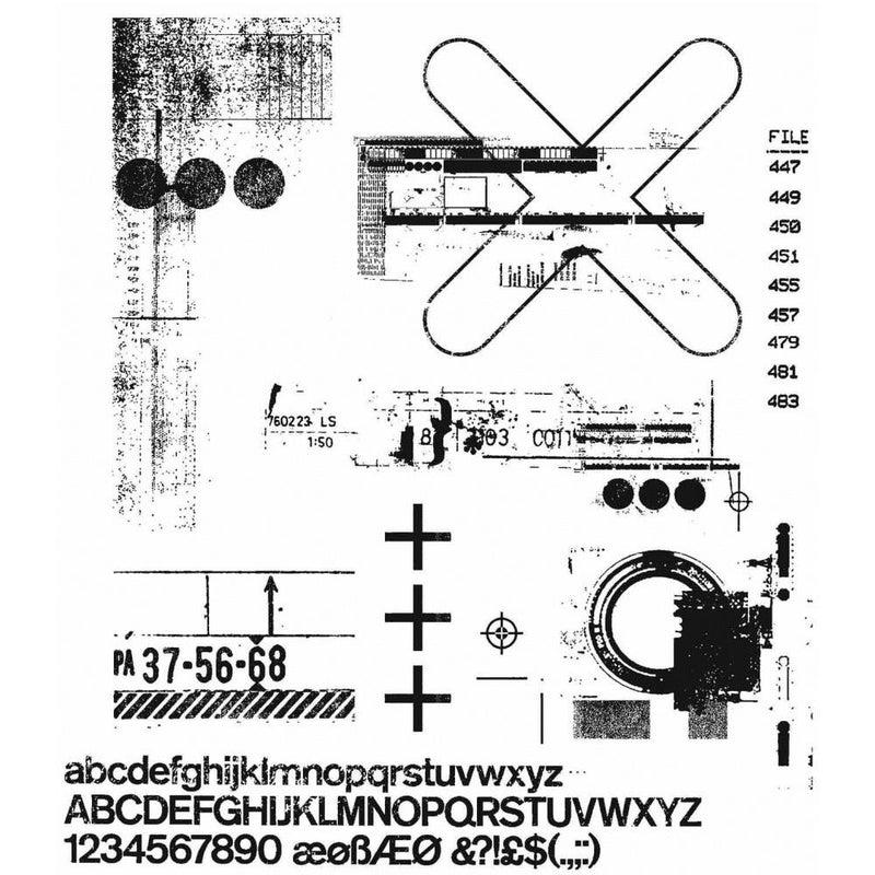 Stampers Anonymous Stamp Set - Glitch 2, CMS404 Designer: Tim Holtz