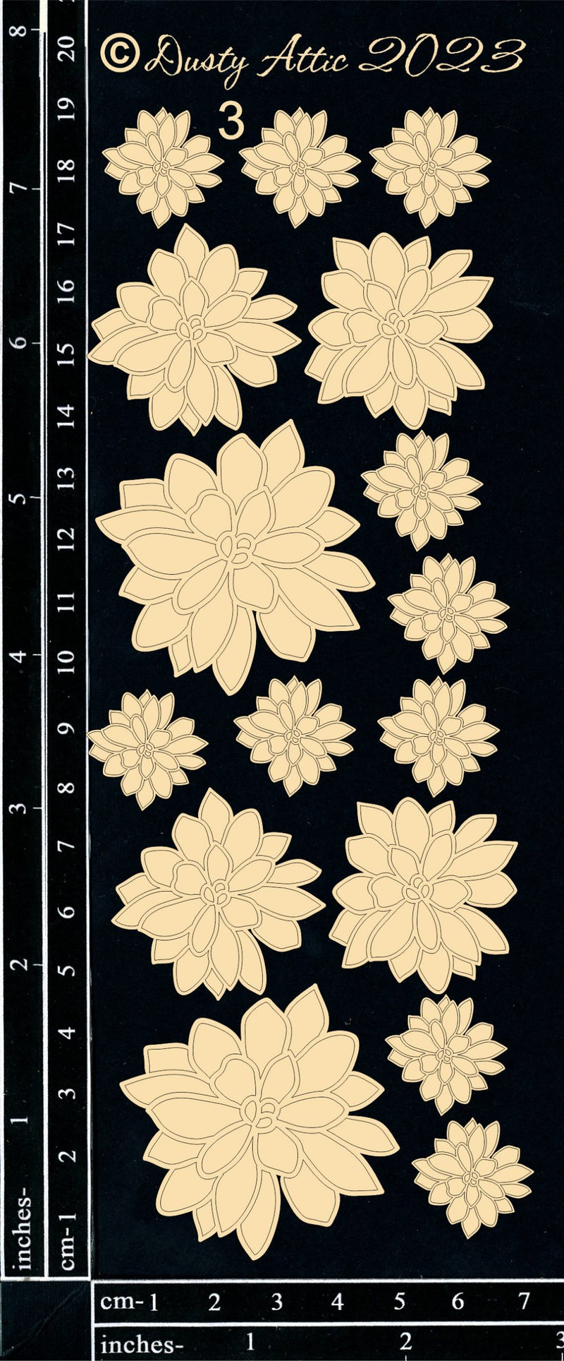 Dusty Attic Chipboard 3x7 - Spring Flowers