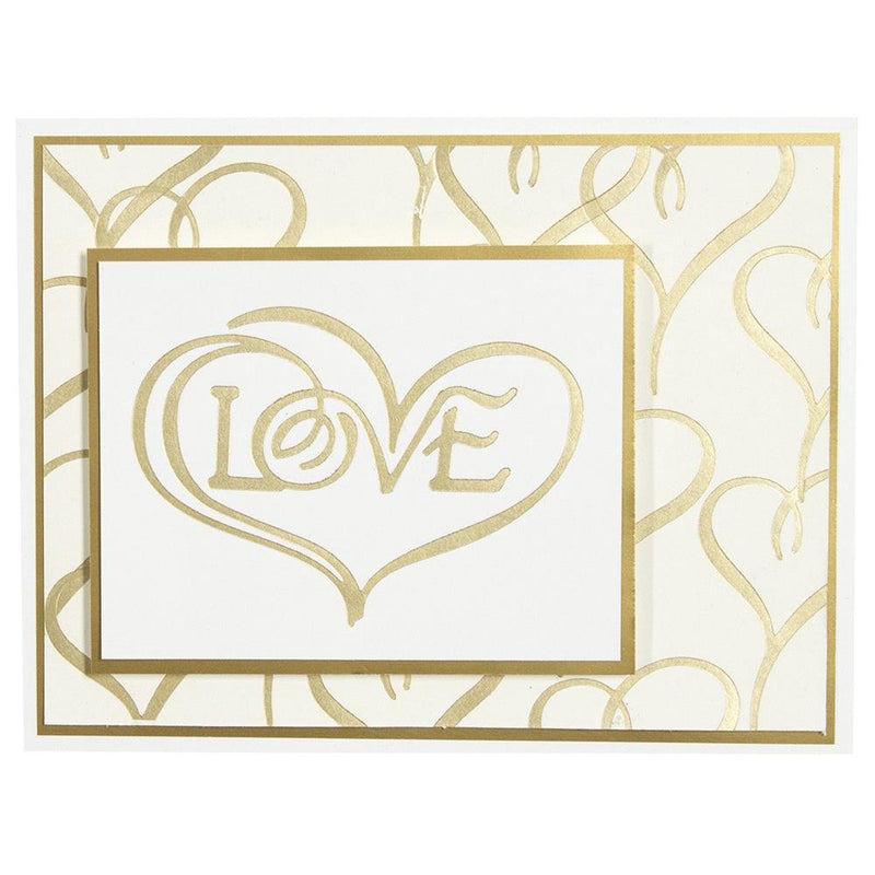 Glimmer Hot Foil Plate by Paul Antonio -  Hearts & Love, GLP-014