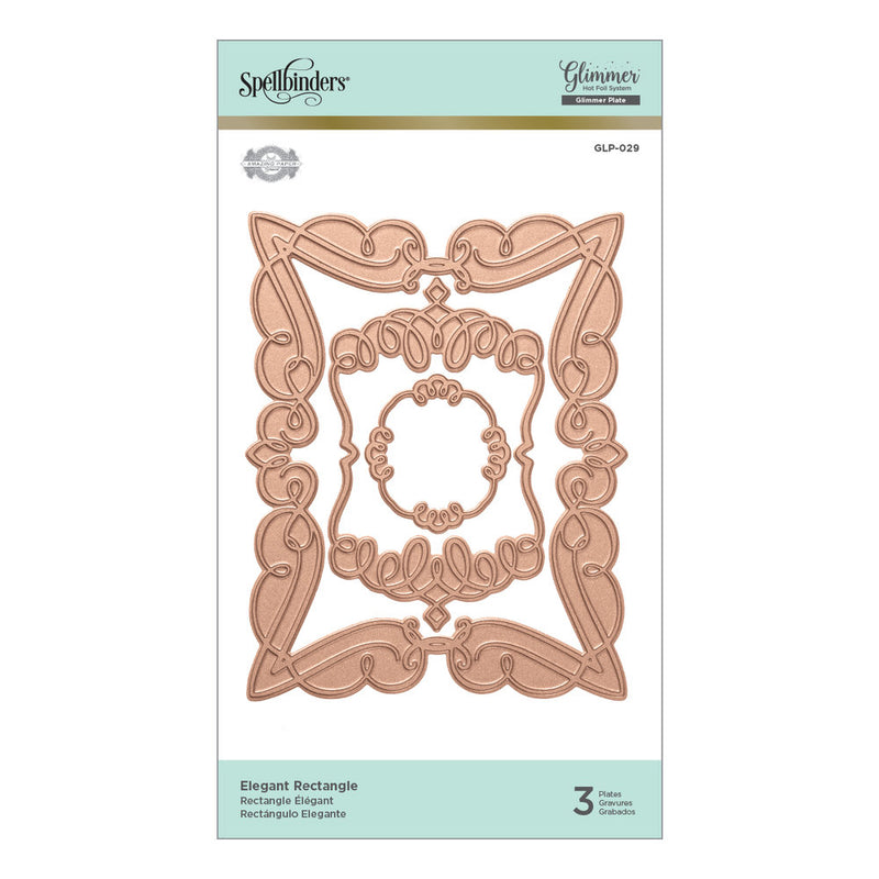 Glimmer Hot Foil Plate by Becca Feeken -  Elegant Rectangle, GLP-029