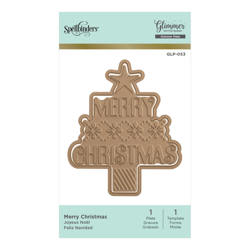 Glimmer Hot Foil Plate -  Merry Christmas, GLP-053 Retired