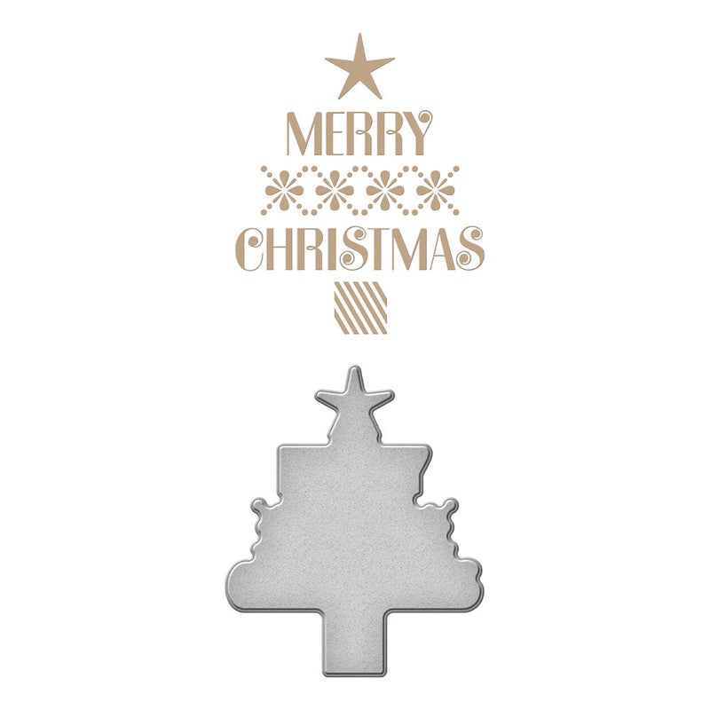 Glimmer Hot Foil Plate -  Merry Christmas, GLP-053 Retired