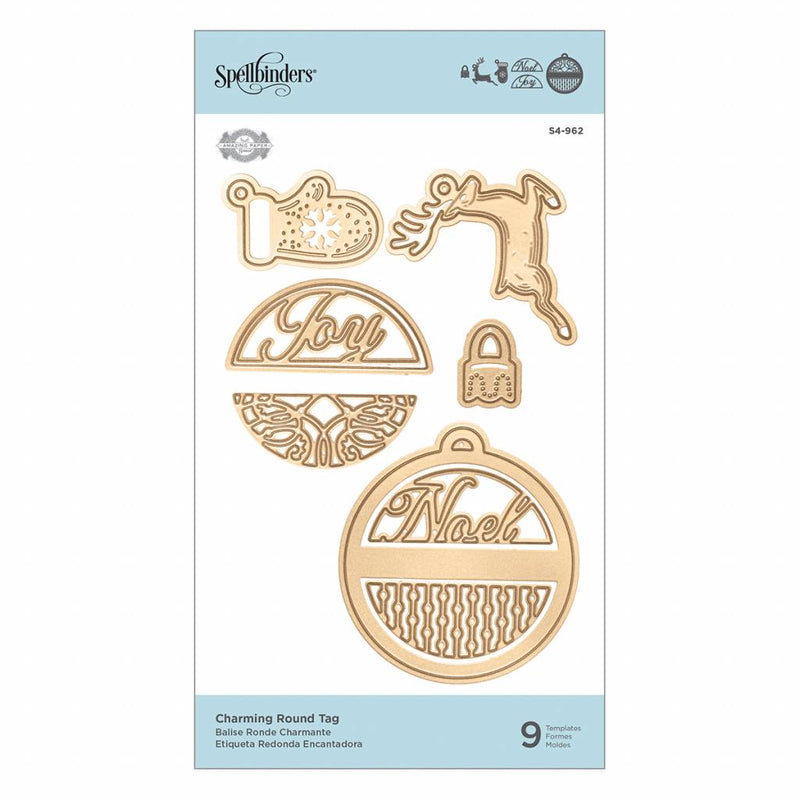 Spellbinders Shapabilities Etched Dies by Becca Feeken - Charming Round Tag, S4-962