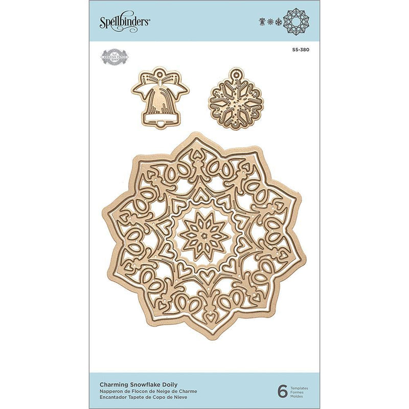 Spellbinders Shapabilities Etched Dies - A Charming Christmas Collection by Becca Feeken - Charming Snowflake Doily, S5-380