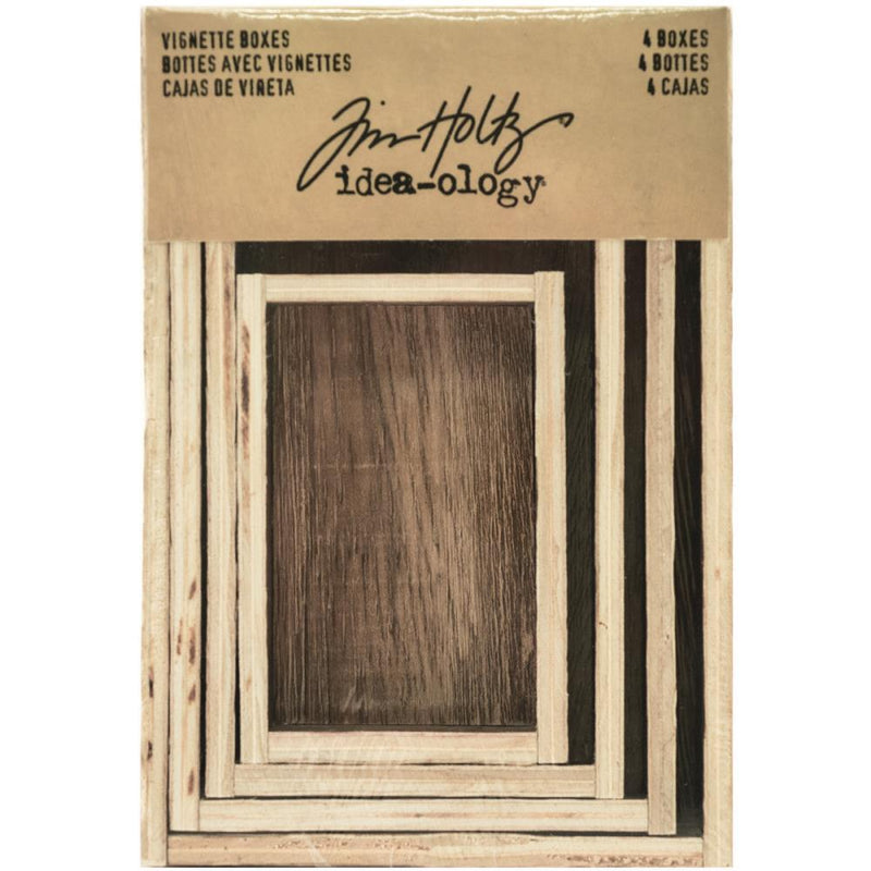 Tim Holtz Idea-Ology Vignette Boxes 4Pc, TH93279