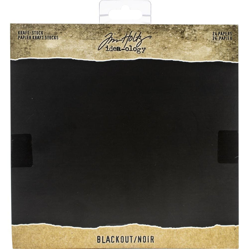 Tim Holtz Idea-ology - Kraft-Stock Blackout, 8"X8" 36Pc, TH94020, Retired